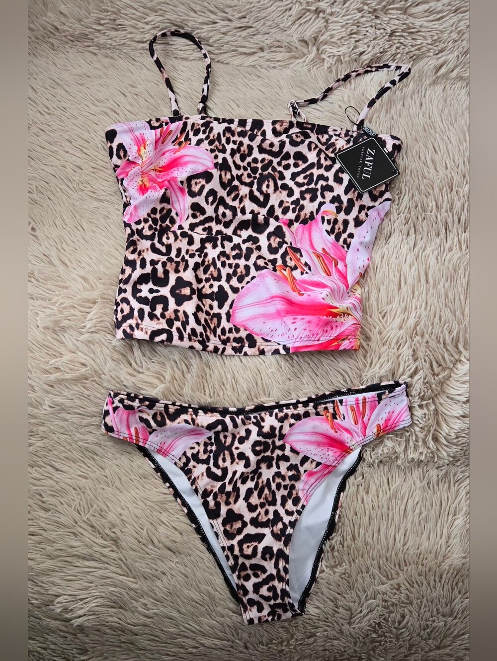 ZAFUL Floral Tankini Swimsuit #1375 - Picture 3 of 9